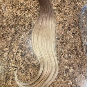 Real Real Tape on Ombre Blonde Hair Extension